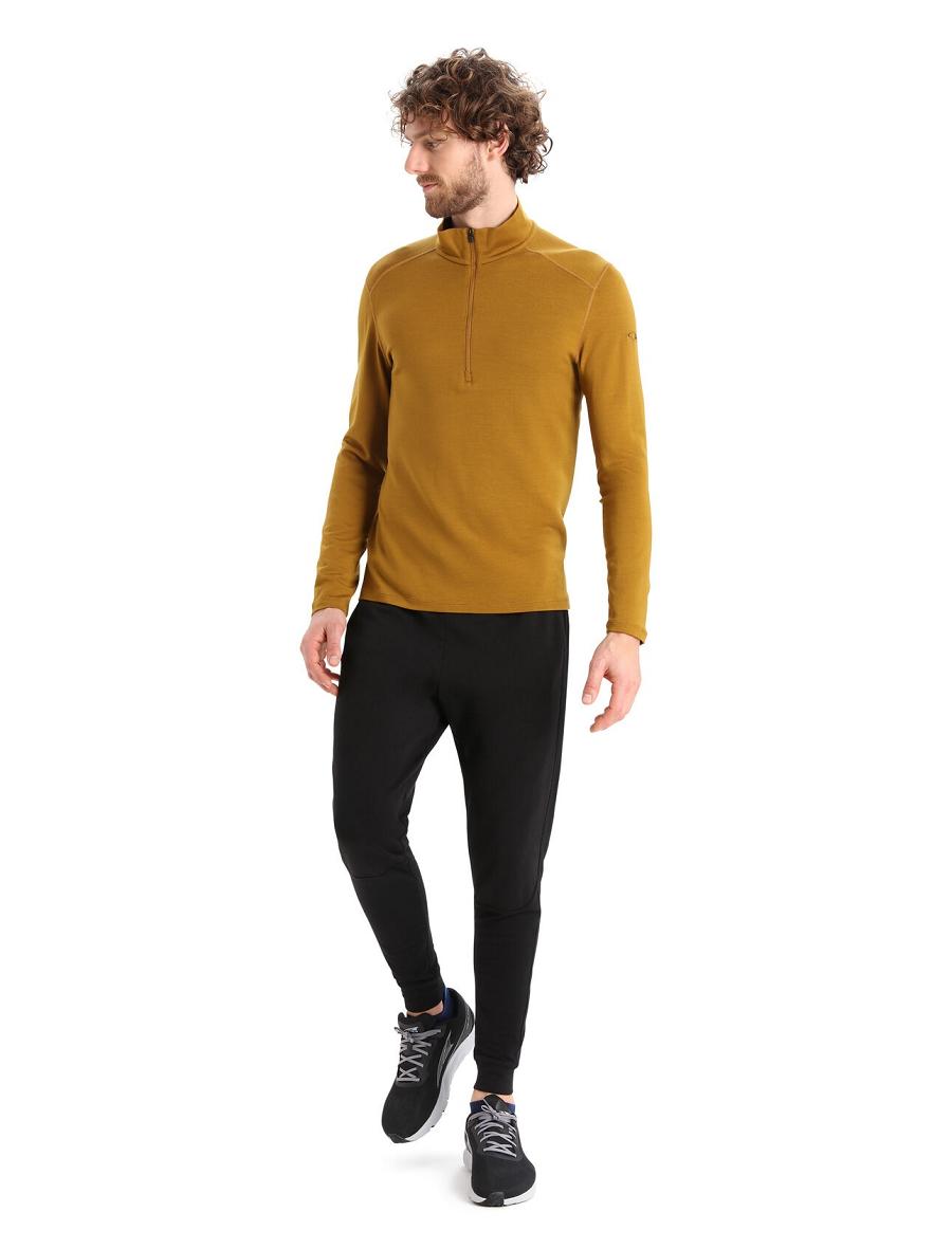 Icebreaker Merino 260 Tech Long Sleeve Half Zip Thermal Top Miesten Base Layers Ruskea | FI 1383AHKP